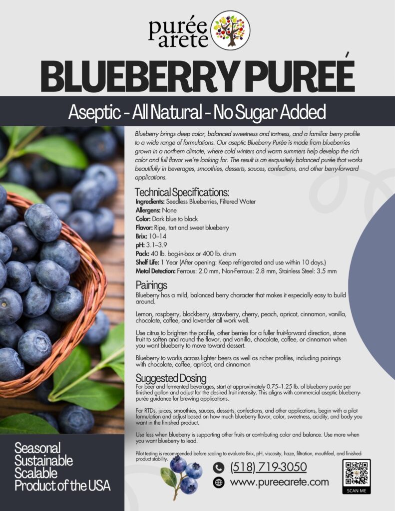 Blueberry Product Spec Sheet
