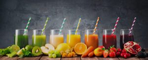photo of colorful fruit juices