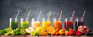 photo of colorful fruit juices