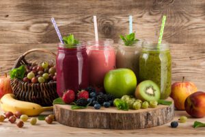 photo of fresh fruit smoothies