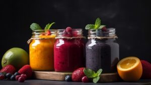 photo of delicious fruit smoothies
