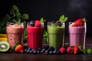 yummy fruit smoothies photo