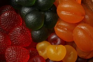 photo of colorful fruit gummies