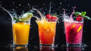 Delicious ready to drink cocktails photo