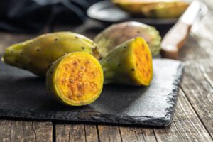 Fresh sliced prickly pear photo