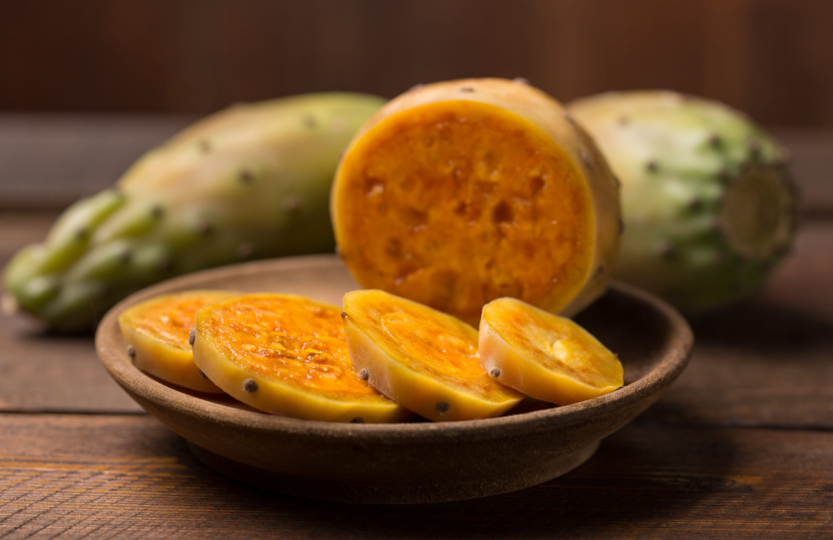 sliced pricky pear fruit photo
