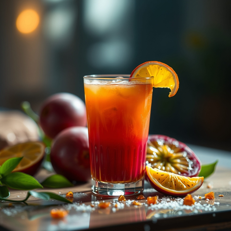 Passion Fruit Juice in a tall glass