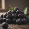 Assorted fresh berries arranged as a background